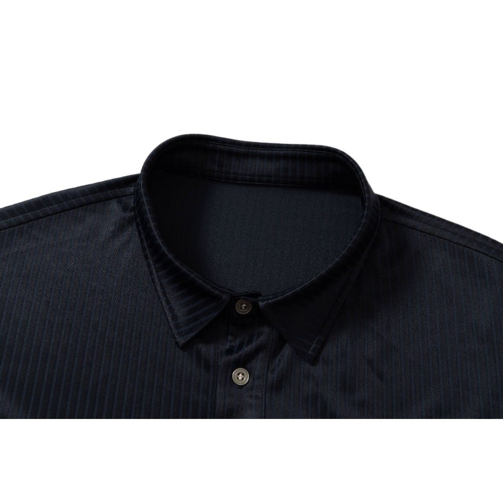 Badge Embroidered Fake Two Piece Polo Shirt - Thrashink