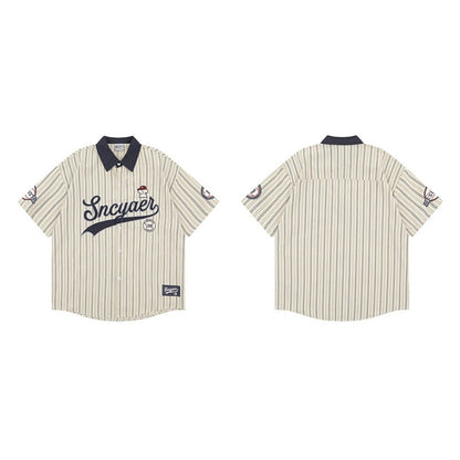 Baseball Puppy Striped T-Shirt - Thrashink