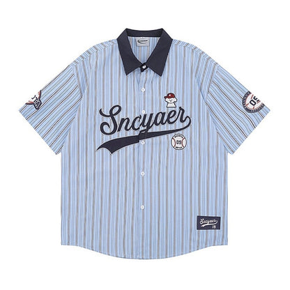 Baseball Puppy Striped T-Shirt - Thrashink