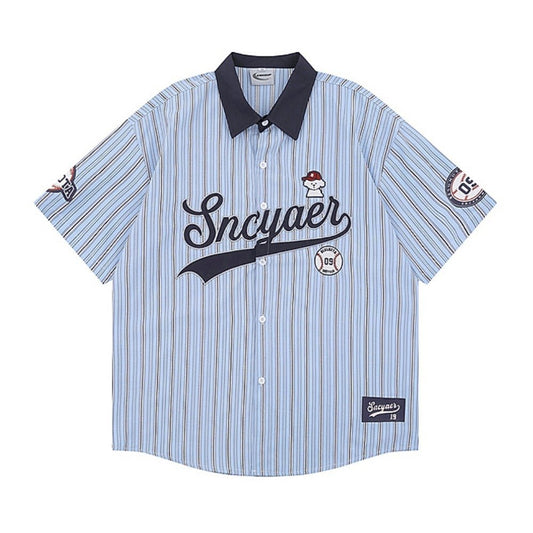 Baseball Puppy Striped T-Shirt - Thrashink