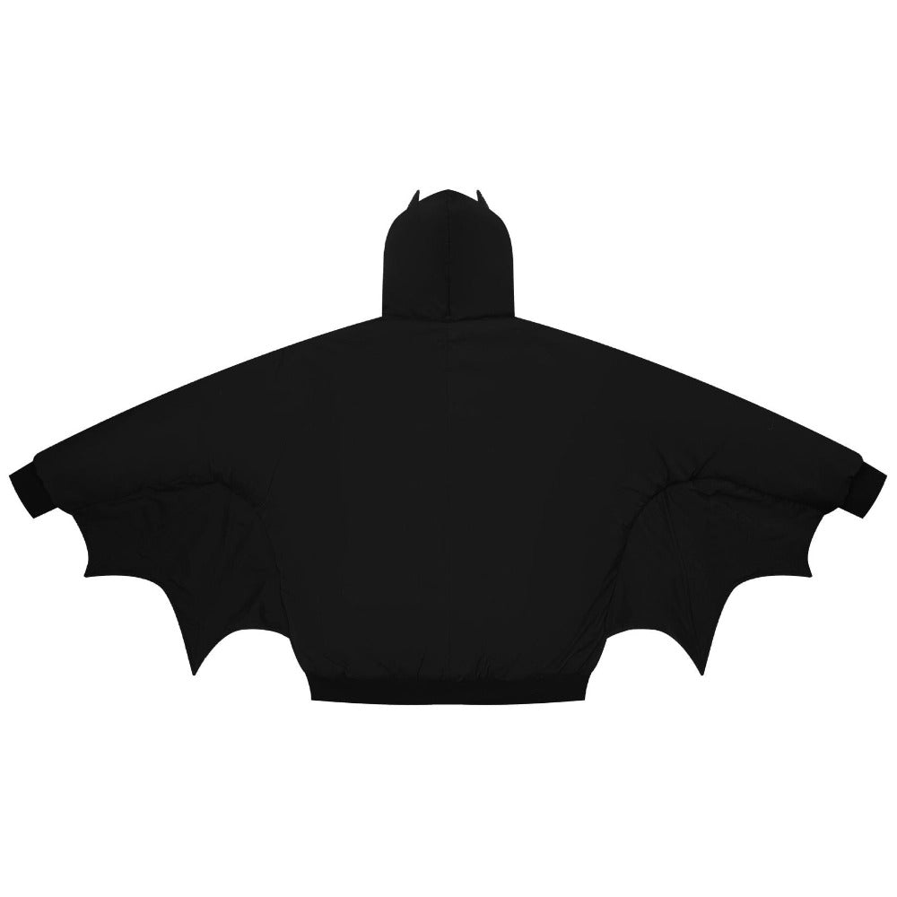 Bat Wing Hooded Cotton Padded Jacket - Thrashink