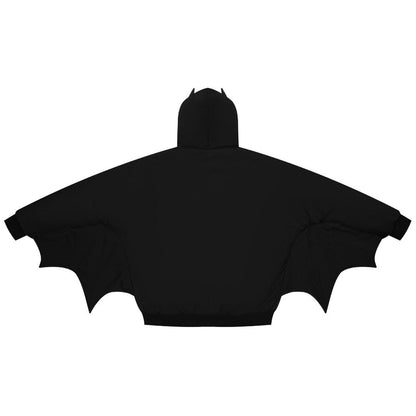 Bat Wing Hooded Cotton Padded Jacket - Thrashink