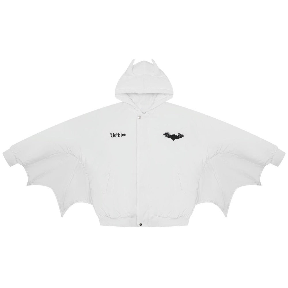 Bat Wing Hooded Cotton Padded Jacket - Thrashink