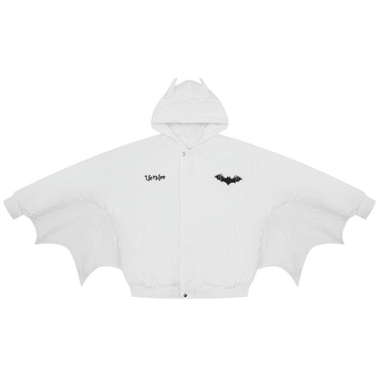 Bat Wing Hooded Cotton Padded Jacket - Thrashink