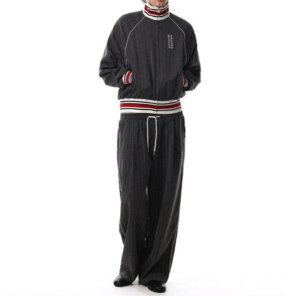 Retro Pinstripe Track Jacket