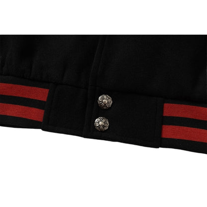 BESTARALL Vintage Graphic Varsity Jacket - Thrashink