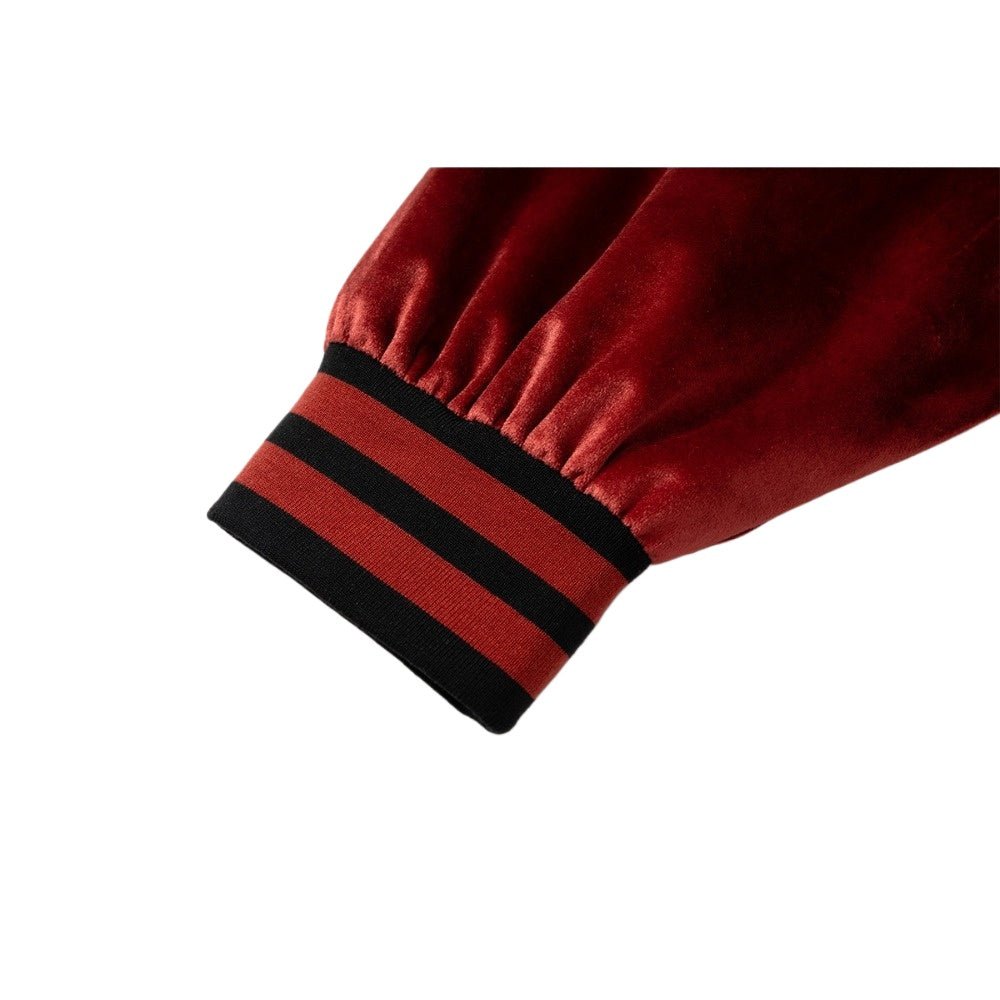 BESTARALL Vintage Graphic Varsity Jacket - Thrashink