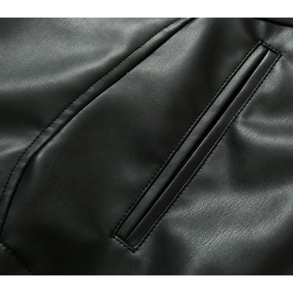 Black and White Checkered Leather Jacket - Thrashink