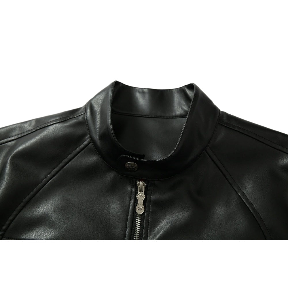 Black and White Checkered Leather Jacket - Thrashink