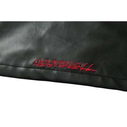 Black and White Checkered Leather Jacket - Thrashink