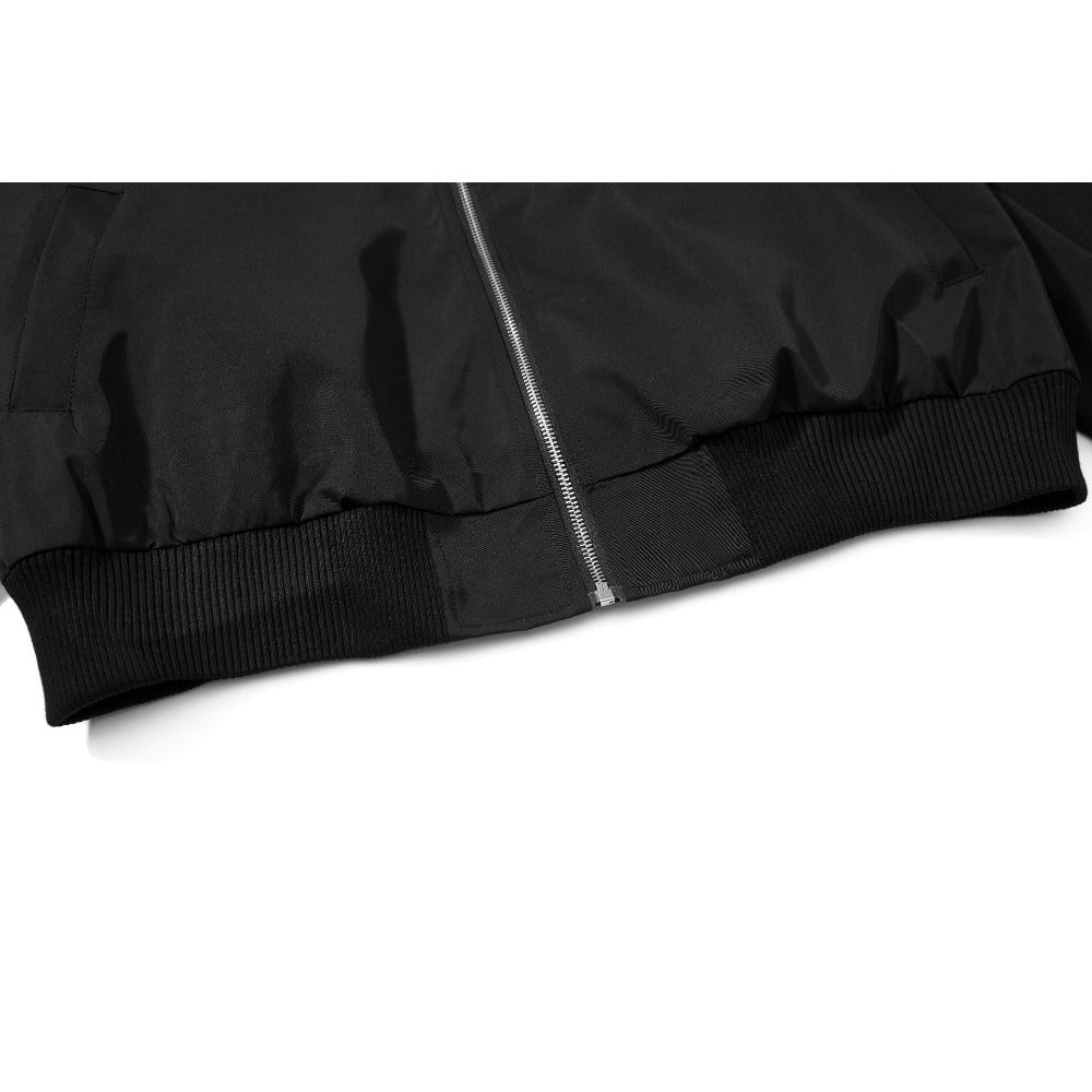 Black Artistic Portrait Bomber Jacket - Thrashink