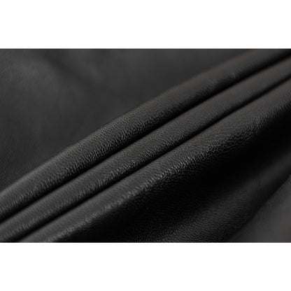 Black Fur - Trimmed Hooded Bomber Jacket - Thrashink