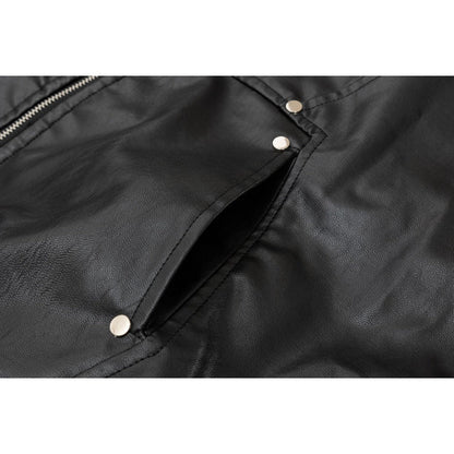 Black Fur - Trimmed Hooded Bomber Jacket - Thrashink