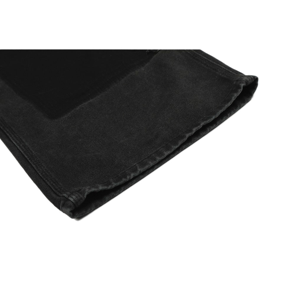 Black Utility Patchwork Wide - Leg Jeans - Thrashink