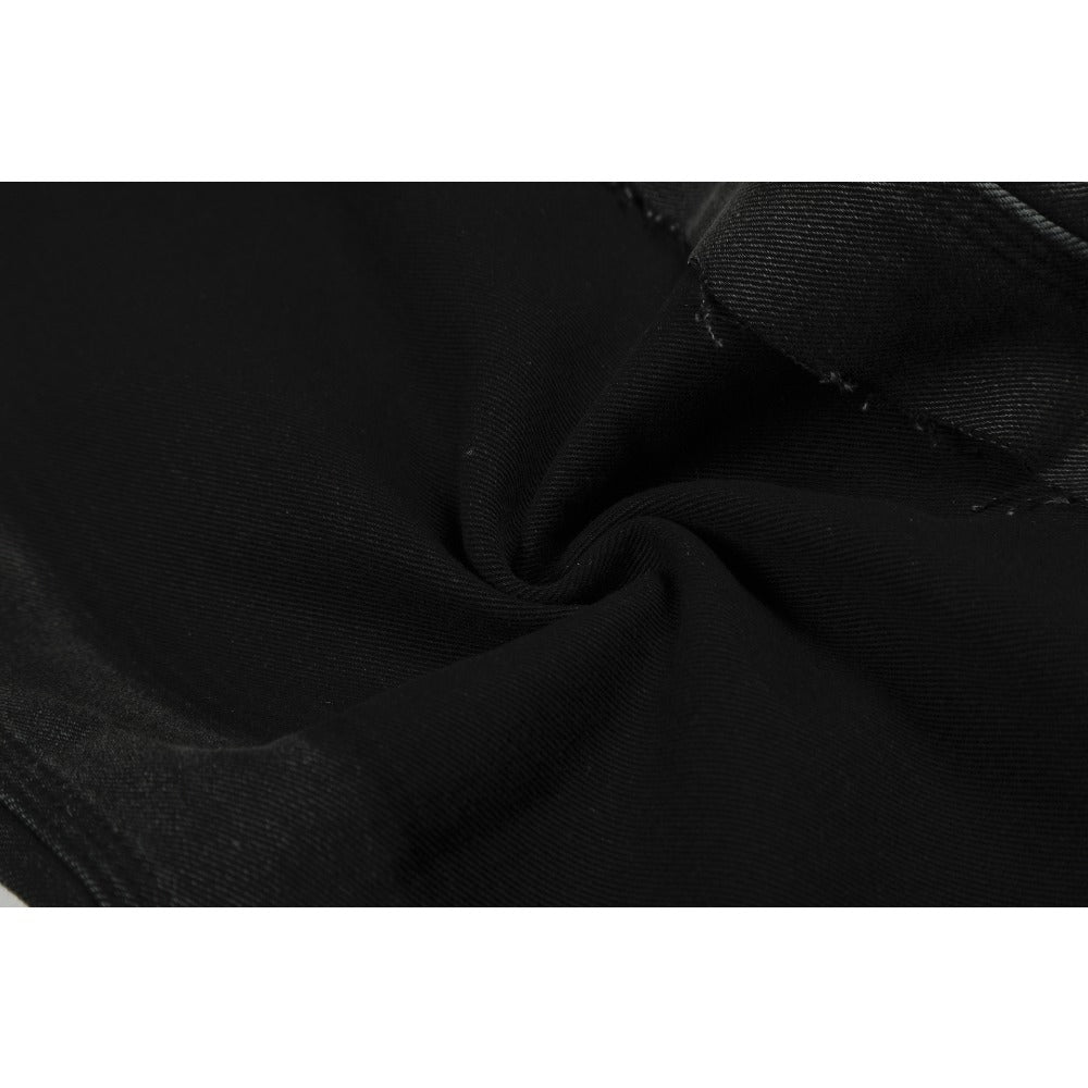 Black Utility Patchwork Wide - Leg Jeans - Thrashink