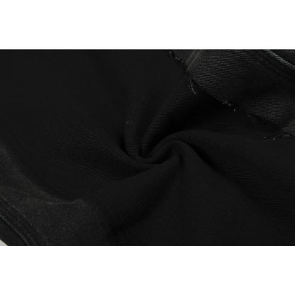 Black Utility Patchwork Wide - Leg Jeans - Thrashink