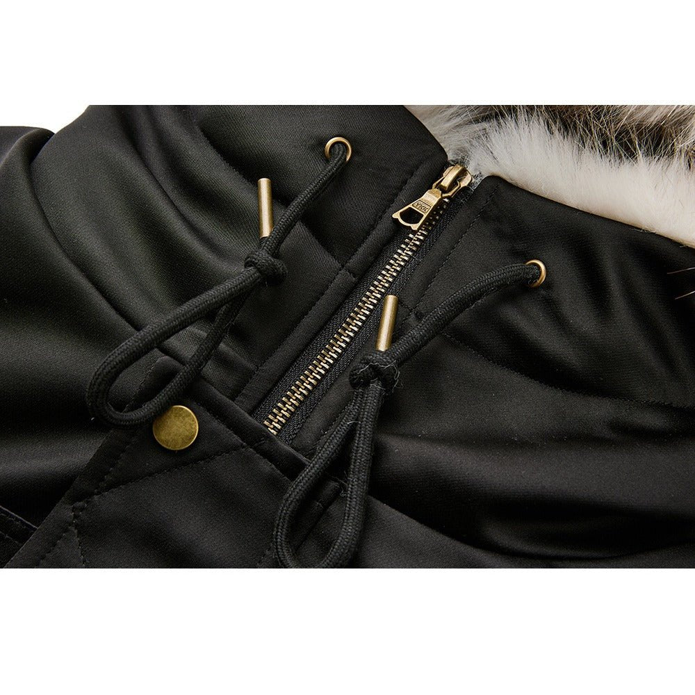 Black Zebra Faux Fur Hooded Bomber Jacket - Thrashink