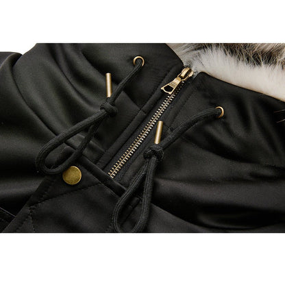 Black Zebra Faux Fur Hooded Bomber Jacket - Thrashink