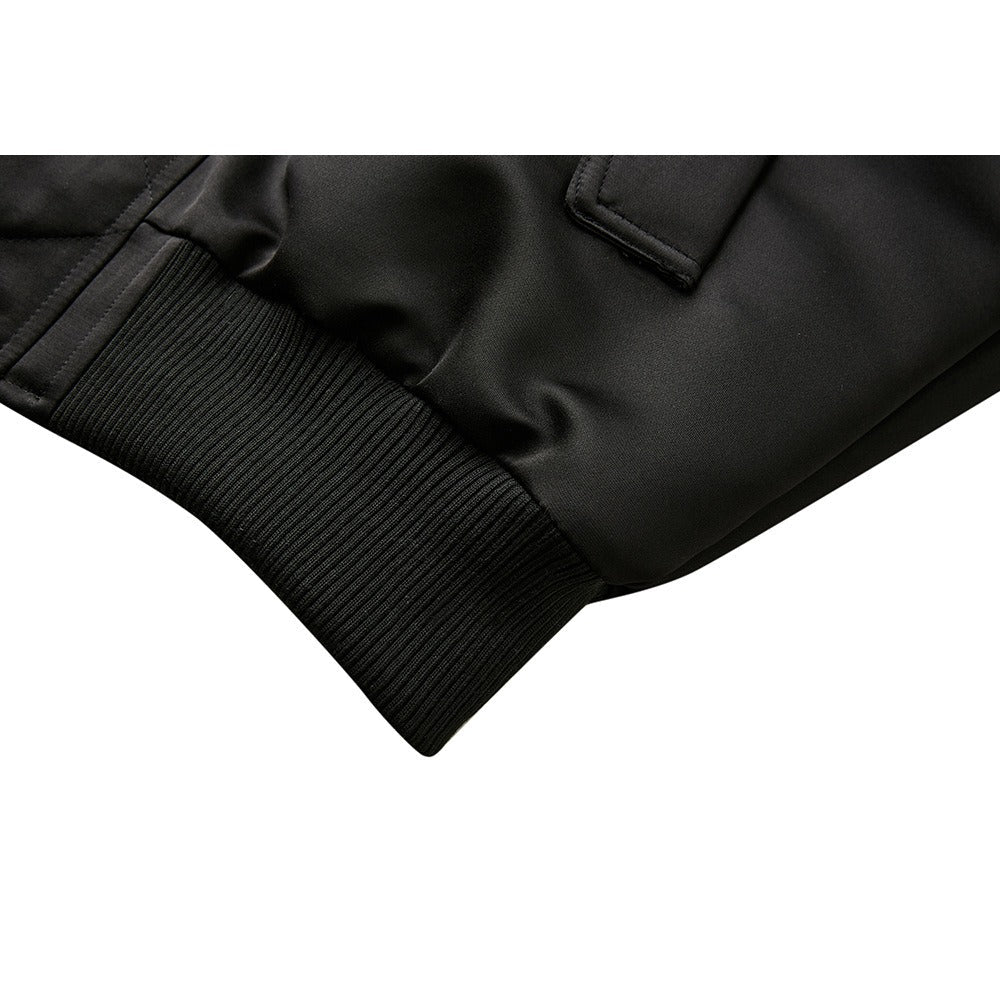 Black Zebra Faux Fur Hooded Bomber Jacket - Thrashink