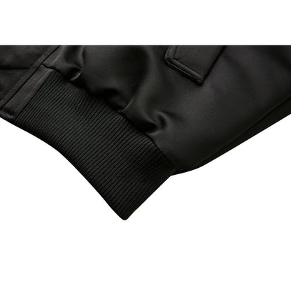 Black Zebra Faux Fur Hooded Bomber Jacket - Thrashink