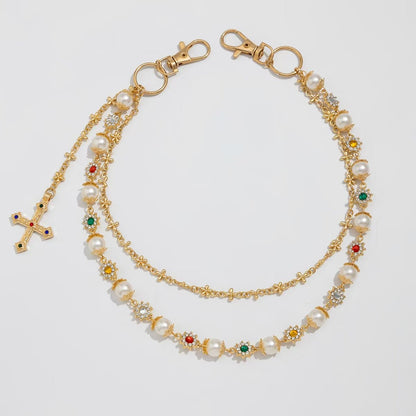 Blossoms Pearl Pants Chain Pendant - Thrashink