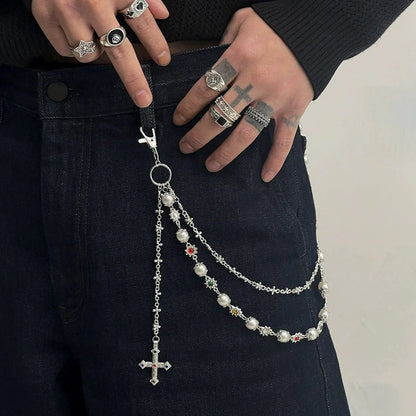 Blossoms Pearl Pants Chain Pendant - Thrashink