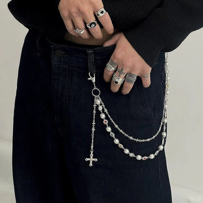Blossoms Pearl Pants Chain Pendant - Thrashink