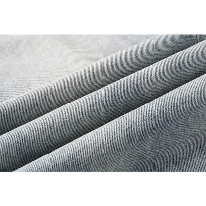 Blue Frayed Hem Jeans - Thrashink