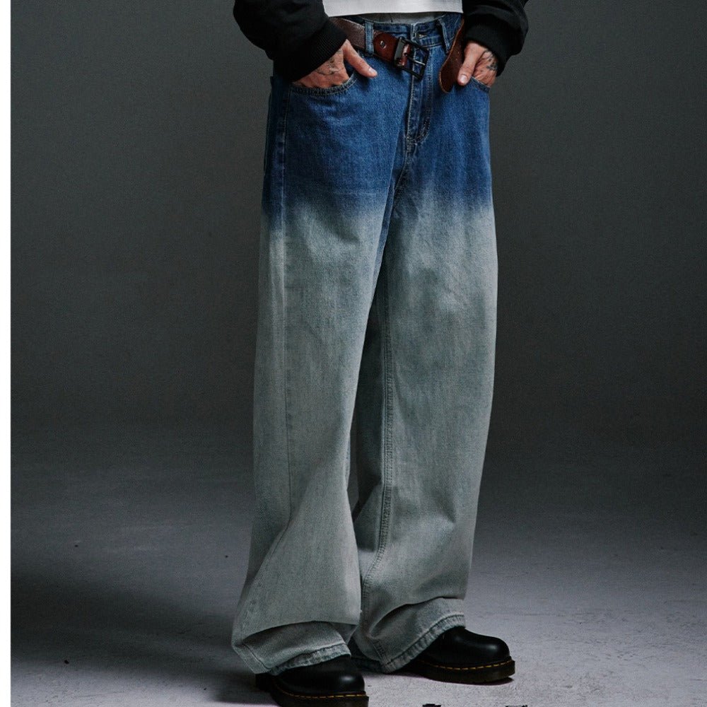 Blue Ombre Denim Jeans - Thrashink