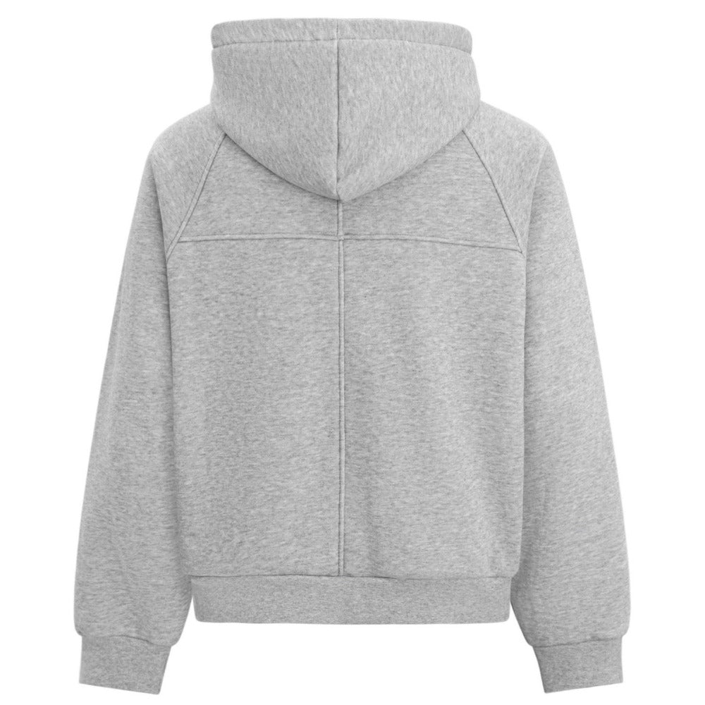 Blurred Letter Print Fleece - Lined Hoodie - Thrashink