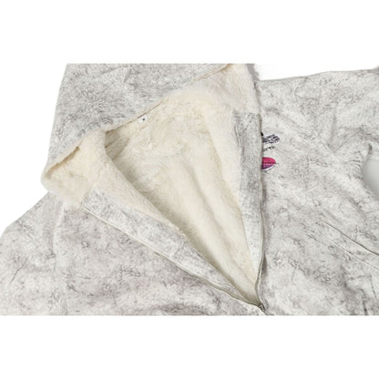 Branch Camouflage Print Faux Fur Lined Jacket - Thrashink