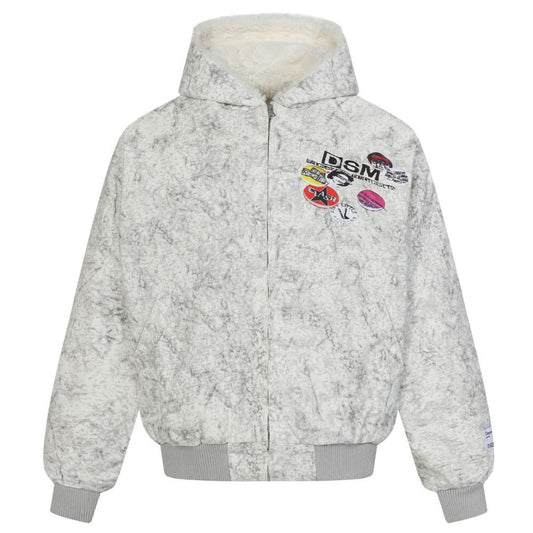 Branch Camouflage Print Faux Fur Lined Jacket - Thrashink