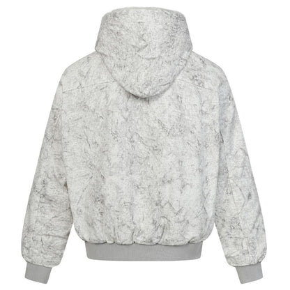 Branch Camouflage Print Faux Fur Lined Jacket - Thrashink