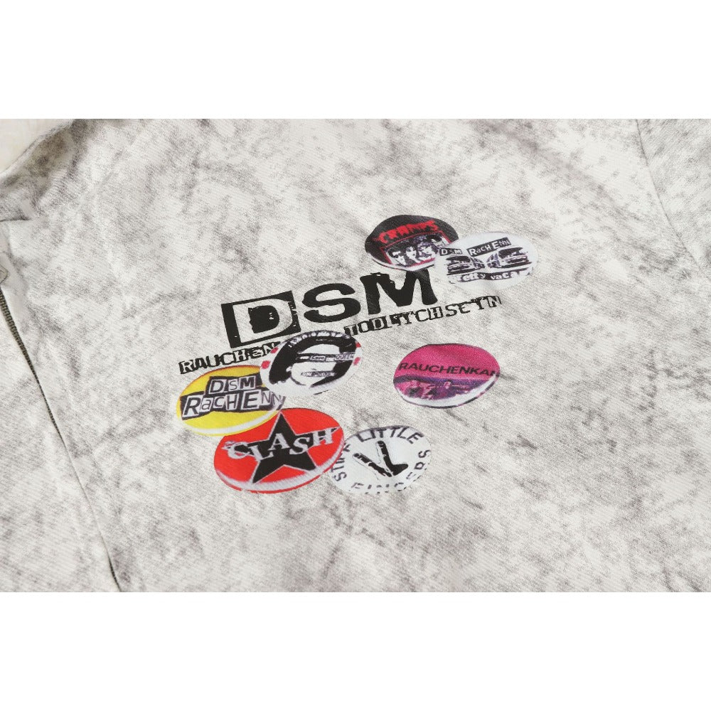 Branch Camouflage Print Faux Fur Lined Jacket - Thrashink