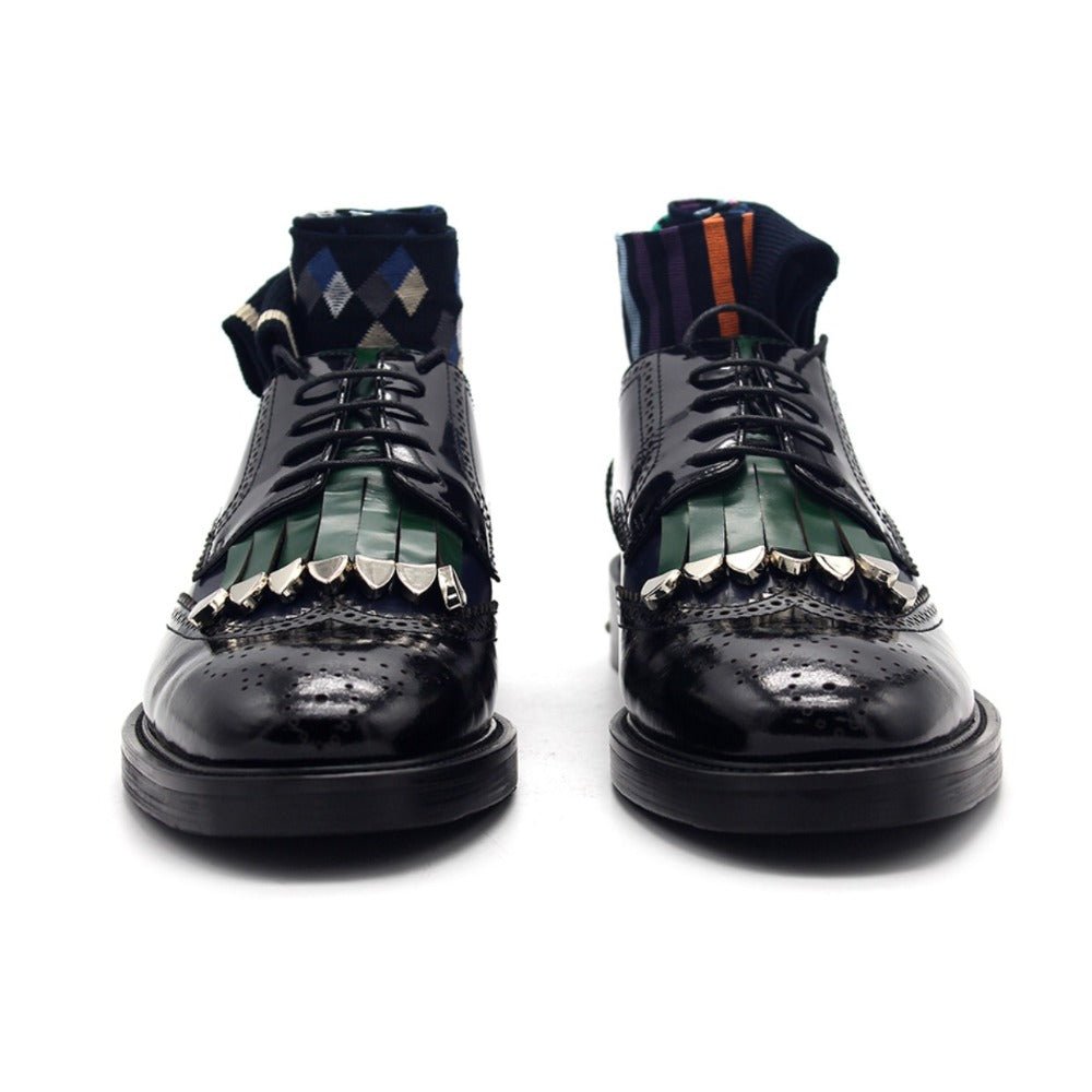 British Carved Tassel Metal Derby - Thrashink