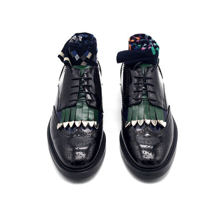 British Carved Tassel Metal Derby - Thrashink