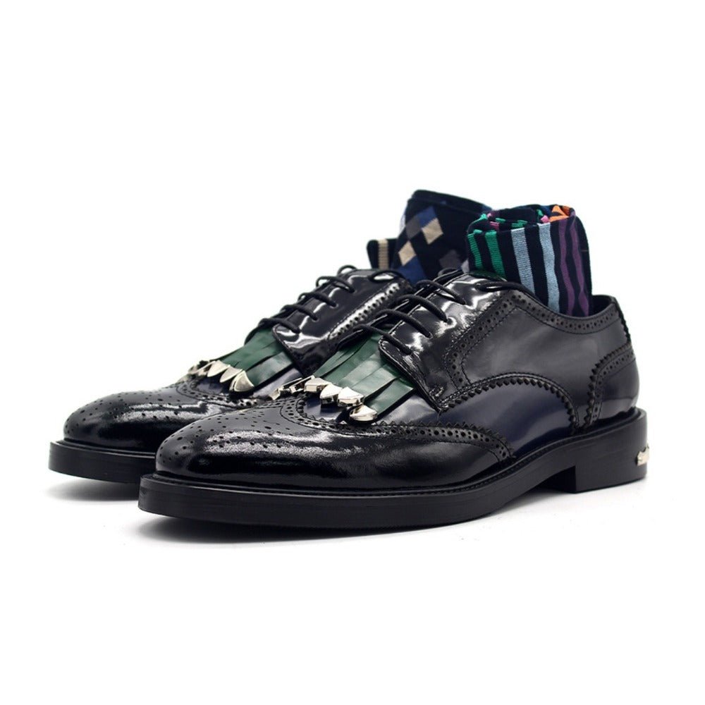 British Carved Tassel Metal Derby - Thrashink