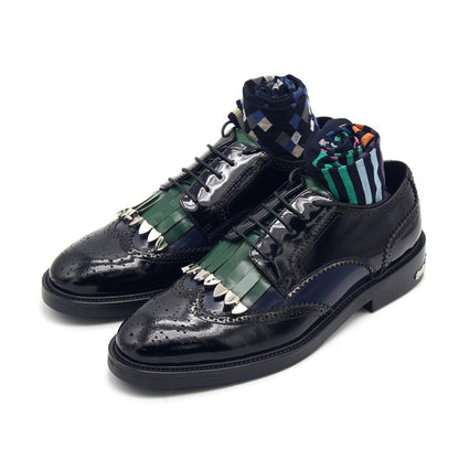 British Carved Tassel Metal Derby - Thrashink