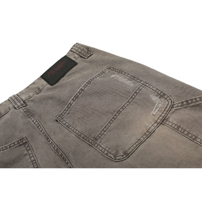 Brown Distressed Cargo Wide - Leg Pants - Thrashink