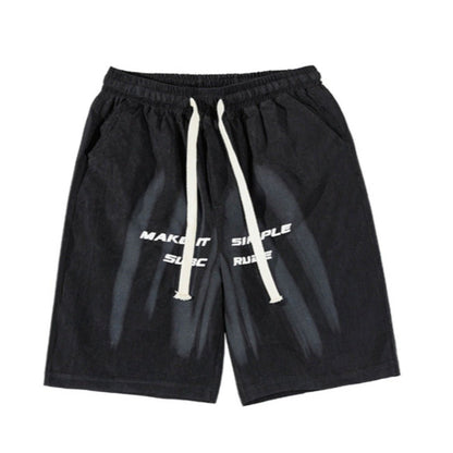 Brush Rude Drawstring Sport Shorts - Thrashink