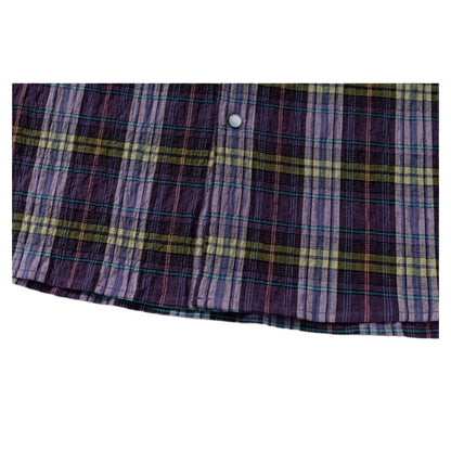 Purple Haze Plaid Tie-Back Shirt