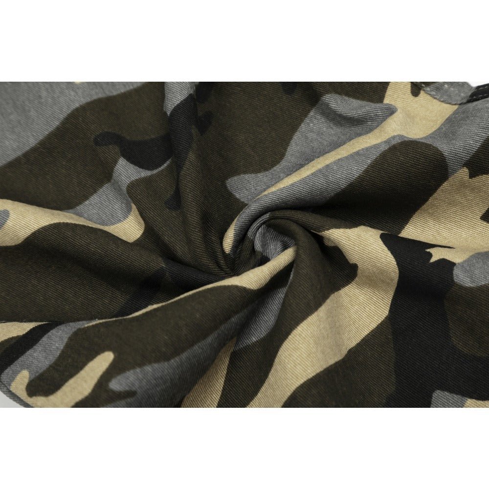 Camo Paratrooper Loose Wide Leg Pants - Thrashink