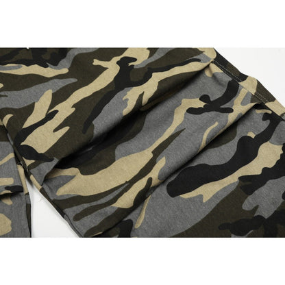 Camo Paratrooper Loose Wide Leg Pants - Thrashink