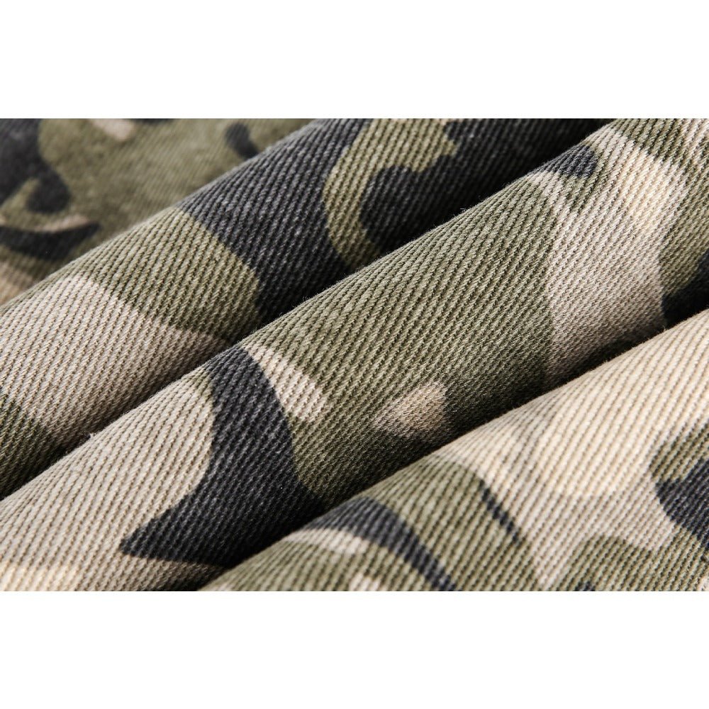 Camouflage Faux Fur Hooded Jacket - Thrashink