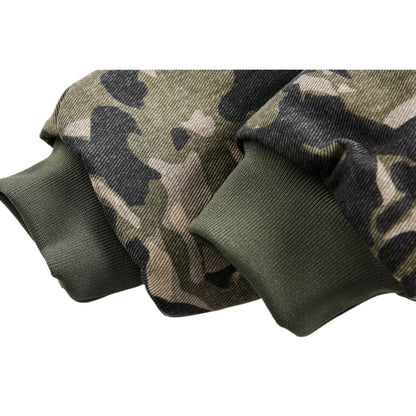 Camouflage Faux Fur Hooded Jacket - Thrashink