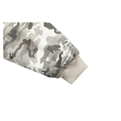 Camouflage Faux Shearling Collar Jacket - Thrashink