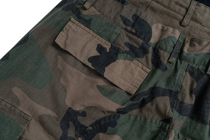 Camouflage Layered Waist Cargo Pants - Thrashink