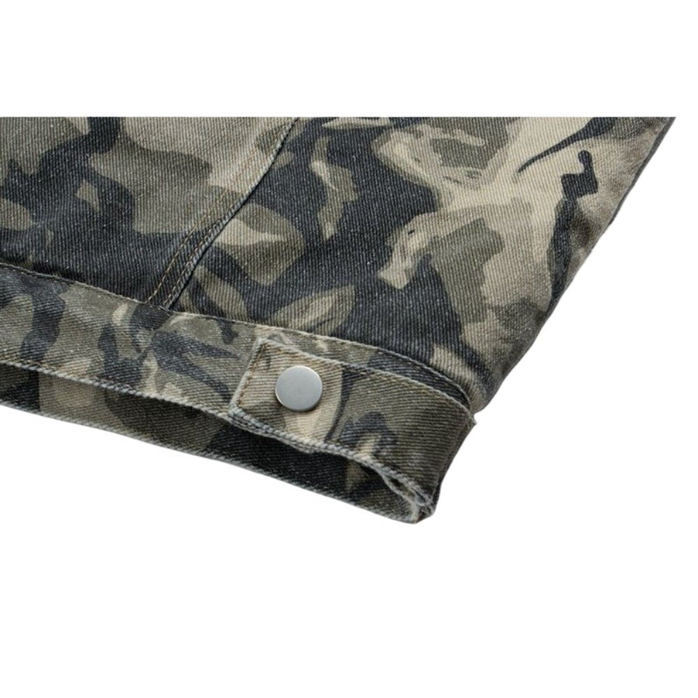 Camouflage Rose Denim Jacket - Thrashink