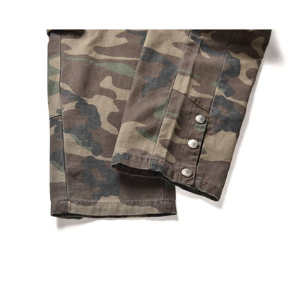 Camouflage Snap - button Hem Cargo Pant - Thrashink