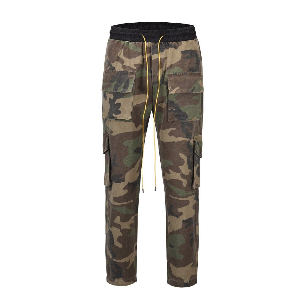 Camouflage Snap - button Hem Cargo Pant - Thrashink